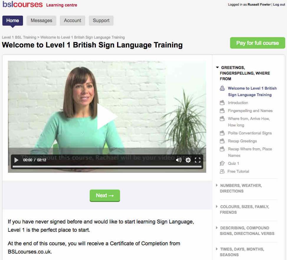 Learn British Sign Language Online with BSL Courses